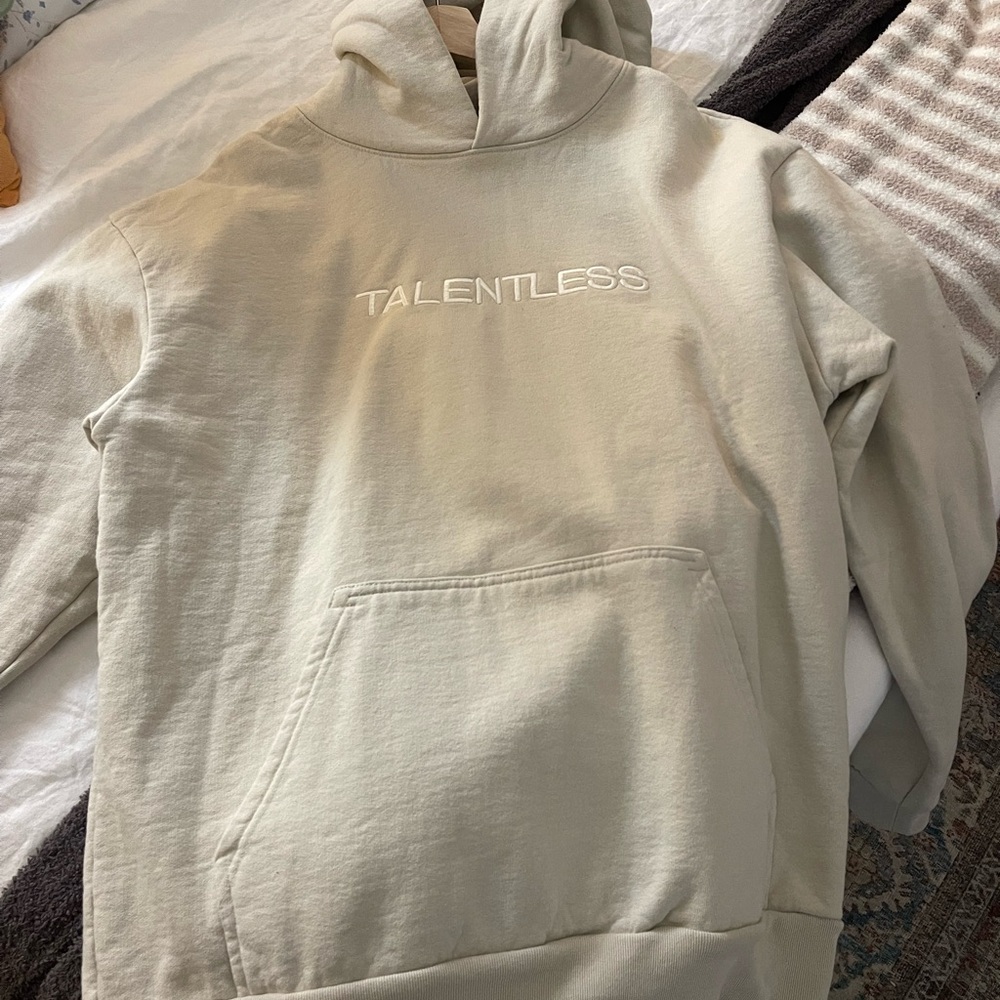 Talentless Men's Cream Hoodie